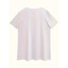 European Size Women'S 50th Birthday Celebration T-Shirt - White Casual Summer Tee with Floral Print, "Happy 50th Birthday" Text,