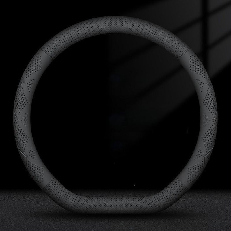 For 38cm Diameter O/D Type Universal Leather Car Steering Wheel Cover Steering Wheel Anti Slip Handle Cover Accessories
