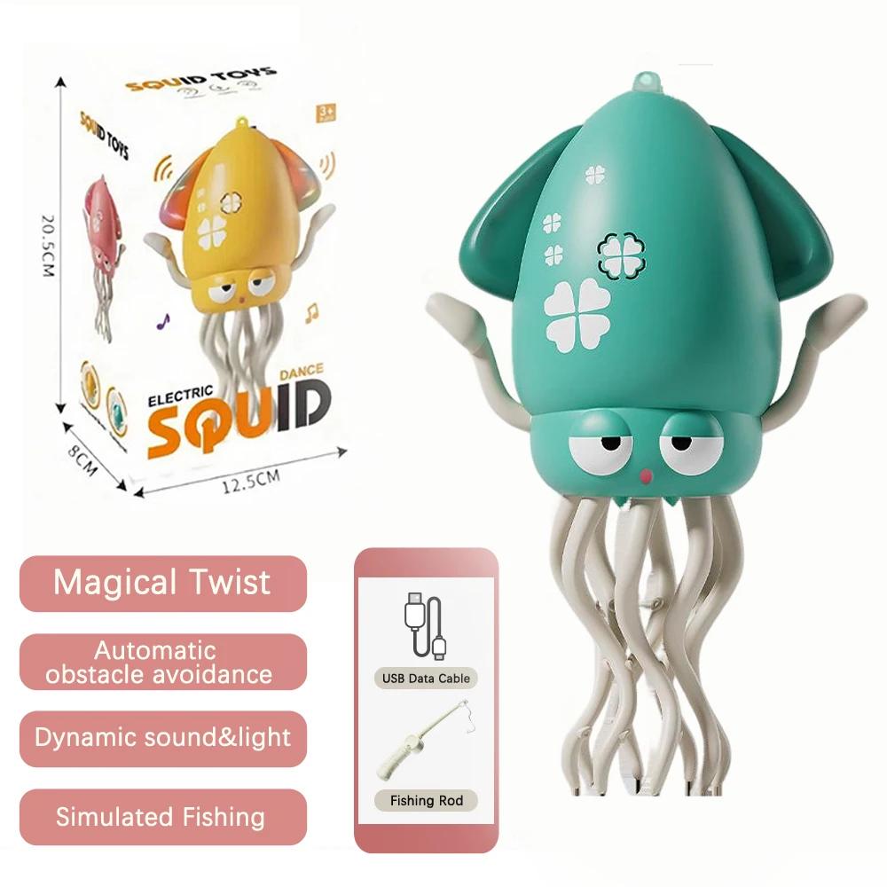 Creative Dancing Octopus toy Crawling Auto-sensing Avoiding Obstacles Electronic Pet With Music Light Kids Christmas Gifts