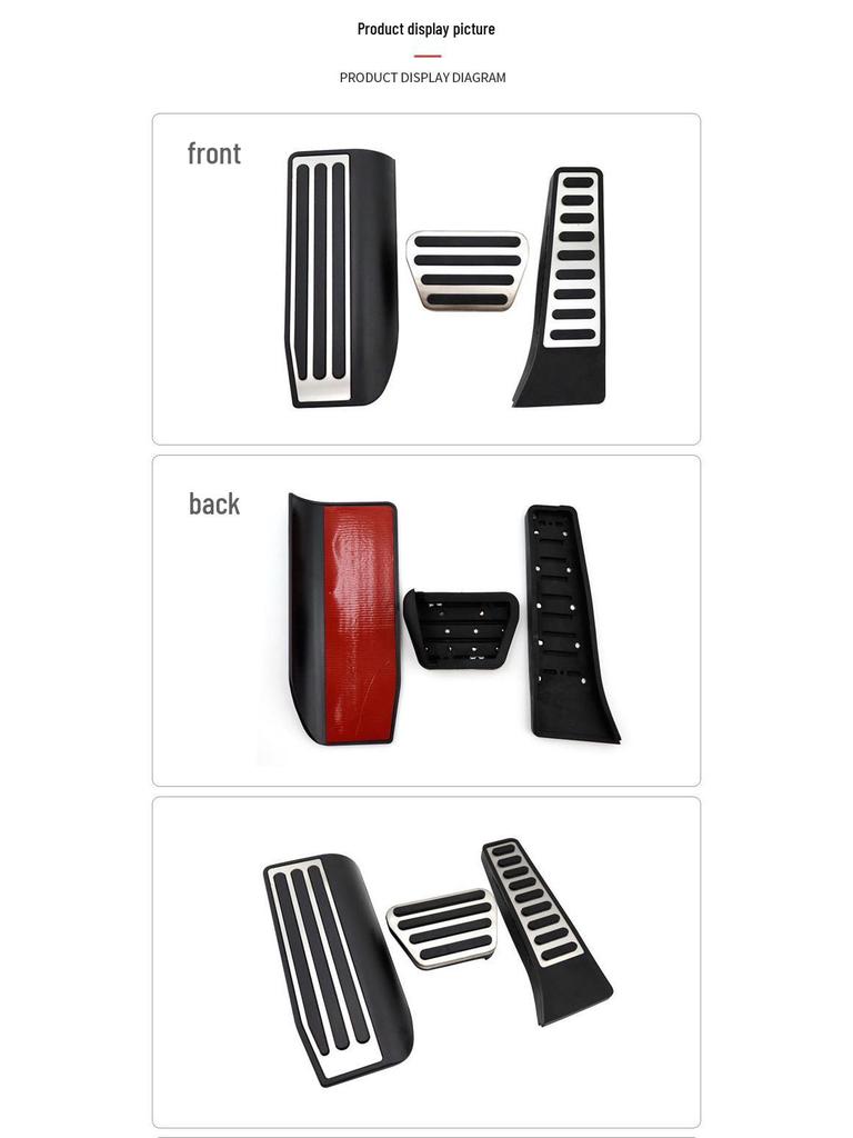 Anti-Slip Pedal Set for Land Rover Range Rover: Accelerator, Brake, and Rest Area Accessories