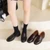 Cowhide Version! Low-soled Loafers for Women's 2025 Autumn and Winter New Versatile Commuting Lazy People Pedal Small Black Leather Shoes