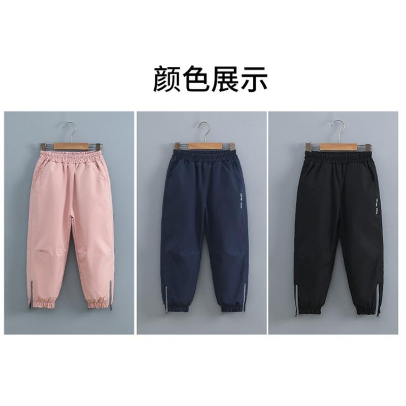 Boys Big Kids Loose Outdoor Windproof Solid Softshell Long Pants