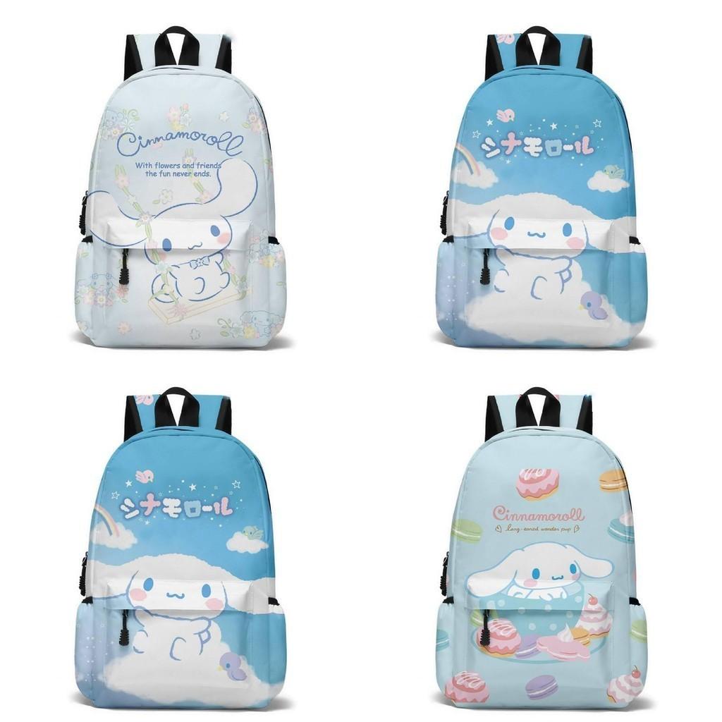 Trójwymiarowy plecak płócienny Cinnamoroll dla studentów, duża pojemność, oddychający, styl unisex