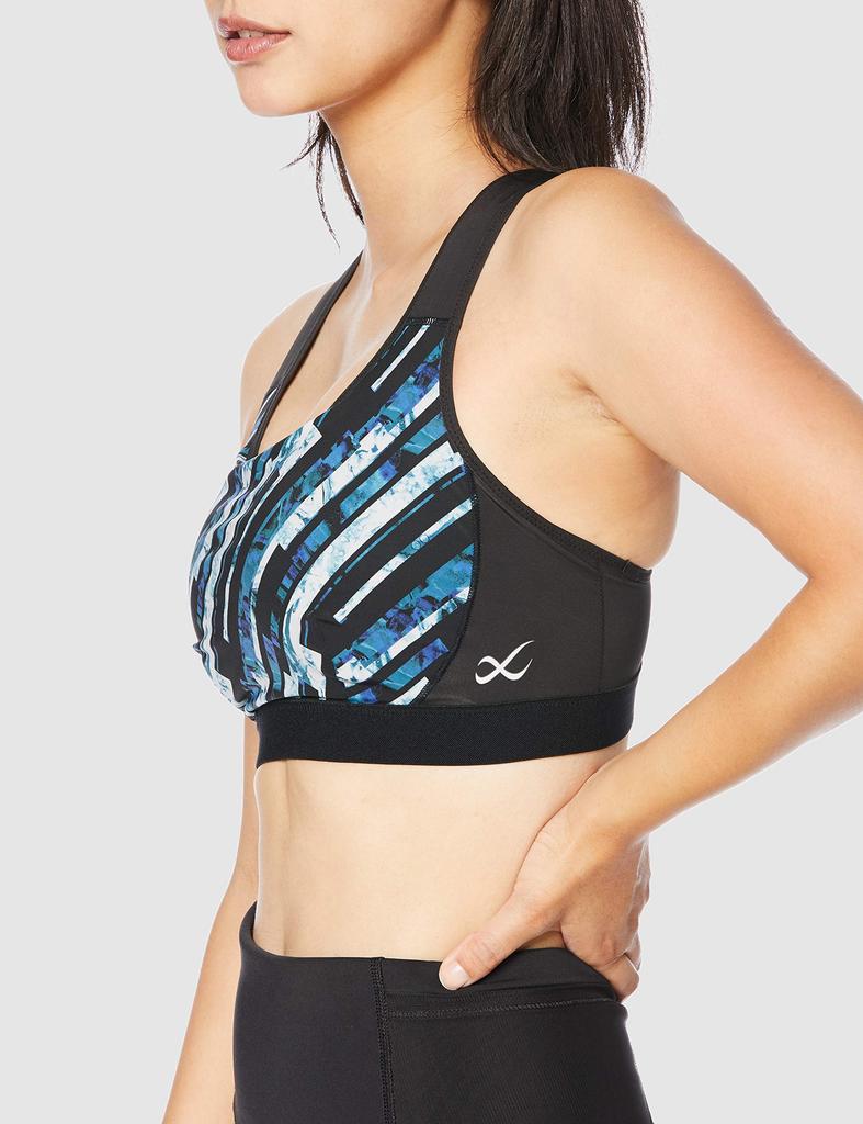 Wacoal Sports for Sizes CW-X Bra, 5-Way Support, Sweat-Wicking, Quick-Drying, Wireless, Marathons, Women's, HTY199, GR, EF/L