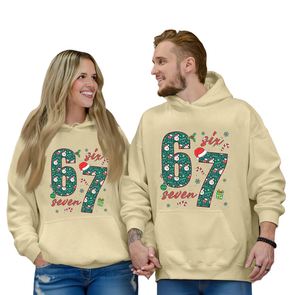 Fashion Casual Outfit Sweatsuit Long Sleeve Top Printed Hooded Sweatshirt Matching Couple Set For Him And Her