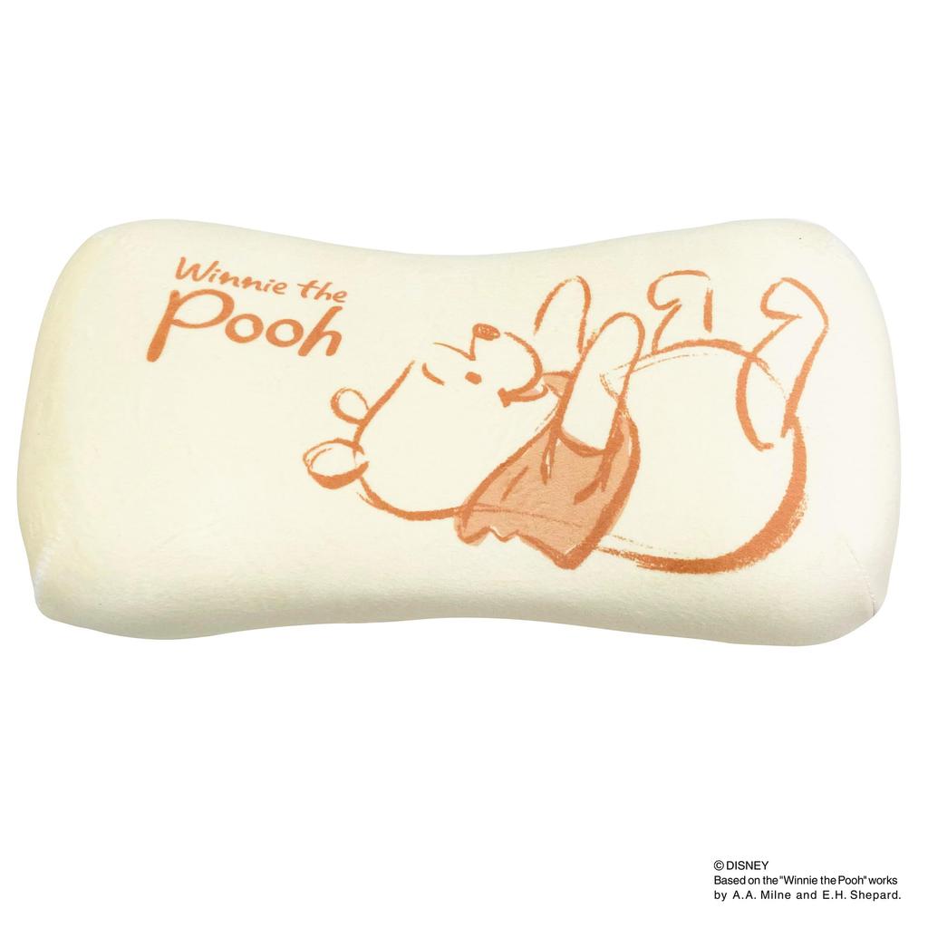 MORIPiLO Morishita Memory Foam-Kissen, Winnie Puuh, 15 x 31 cm, Taillenstütze, Rückenstütze, Stofftierkissen, Disney, Pastellgelb, 4621192