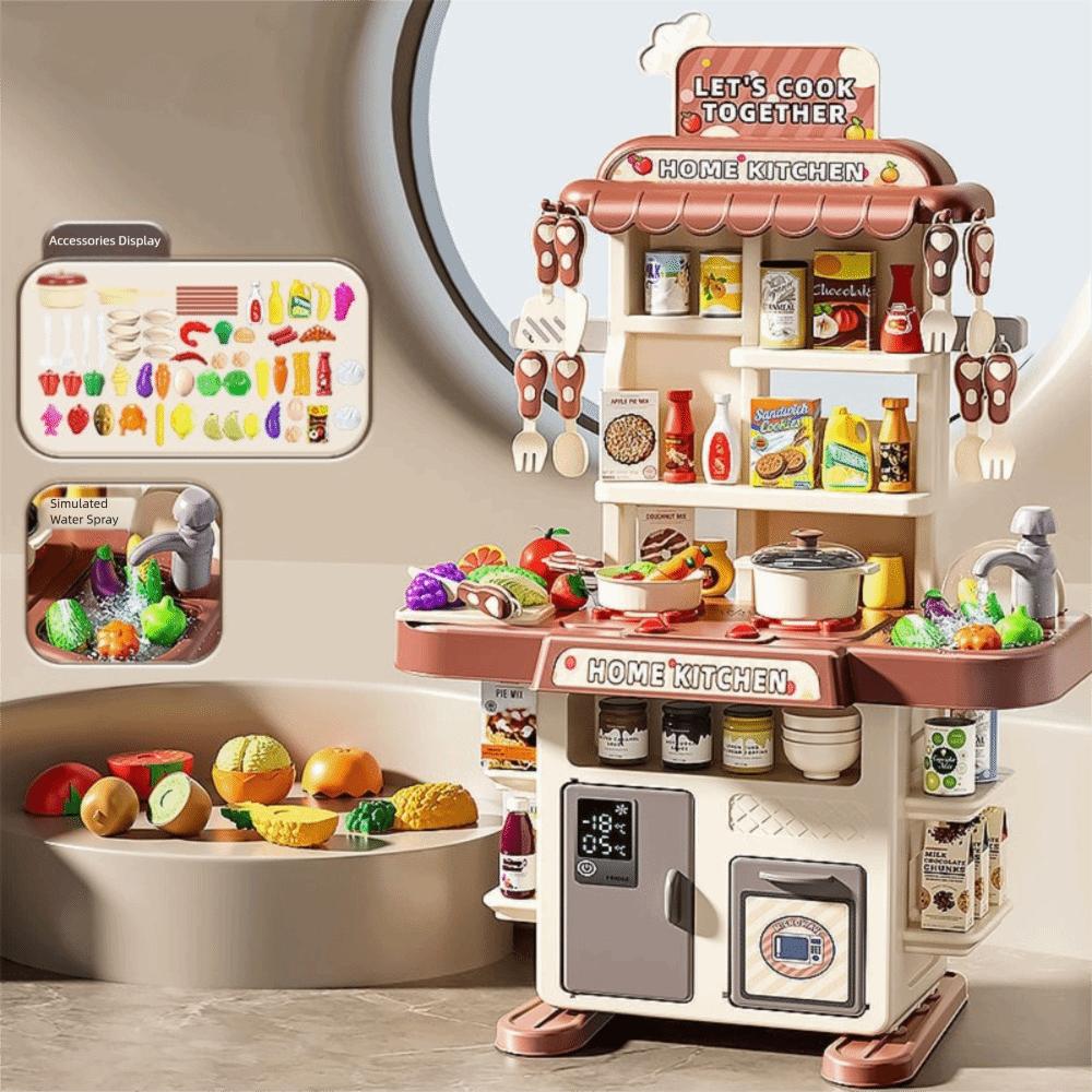 

Пластиковый имитированный набор посуды Музыкальный кран Раковина Игрушка для ролевых игр Игрушечная еда для малышей