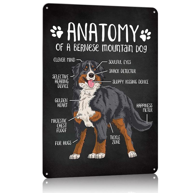 Bernese Mountain Dog Funny Metal Poster Gaming Room Decoration Garage Custom Tin Metal Signs for Wall Art Decoration Decor