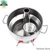 12 Liter Samovar 2 Pieces Aluminum Teapot Gift (Double Sprinkler Inner Brewing) Extra Inner Teapot, Strainer Turkish Samovar Tea Ceremony Tea Picnic