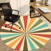 1pc Sunburst Colors Office Round Area Rug, Under Office Chairs Bedroom Living Room Home Decor, Room Deco