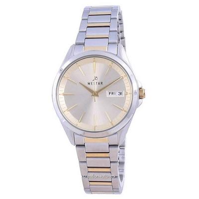 Champagne Dial Two Tone Stainless Steel Quartz 40212 CBN 102 Womens Watch
