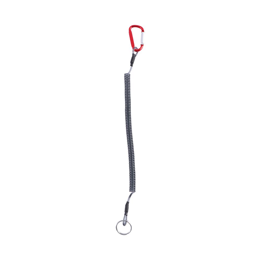 Secure Tool Accessories Elastic Anti-lost Camping Retractable Outdoor Boating Lanyard Fishing String Spring Rope Carabiner