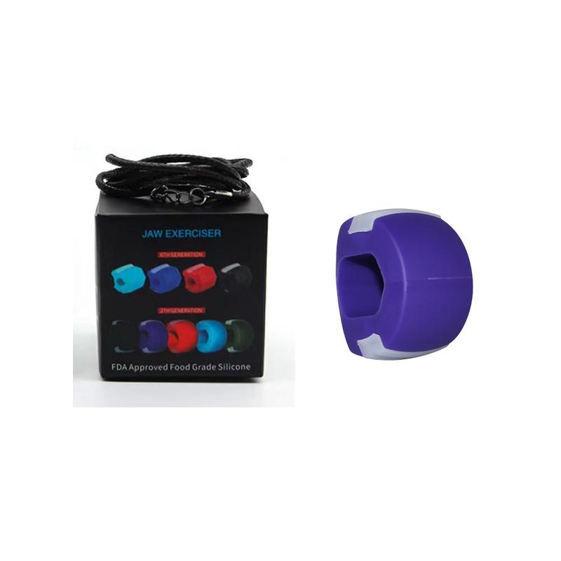 

Массажер для жевательных мышц и линии подбородка, жевательный мячик, силиконовый тренажер для нижней челюсти Purple Ver.2