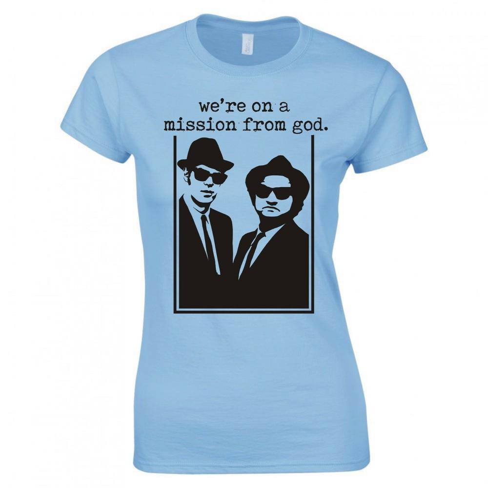 Inspired By The Blues Brothers Were On A Mission From God Skinny Fit Tshirt S