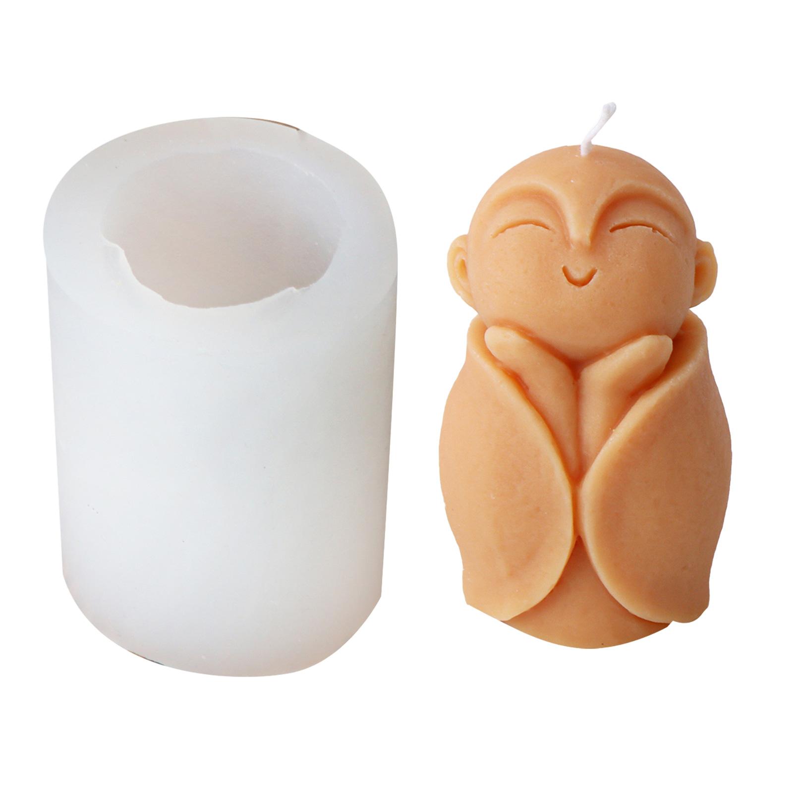 

Силиконовые формы для украшений, формы для мыла, формы для свечей в форме монаха, силиконовая текстура, подходящая для домашнего декора 1