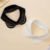 1 buc guler fals clasic negru-alb cu model fluture din dantelă, nou, șic, elegant, versatil, pentru femei