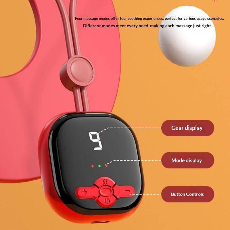 Four Modes Smart Hanging Neck Shoulder Cervical Spine Massager Hot Compress Neck Artifact Dredging Spine Neck Protector