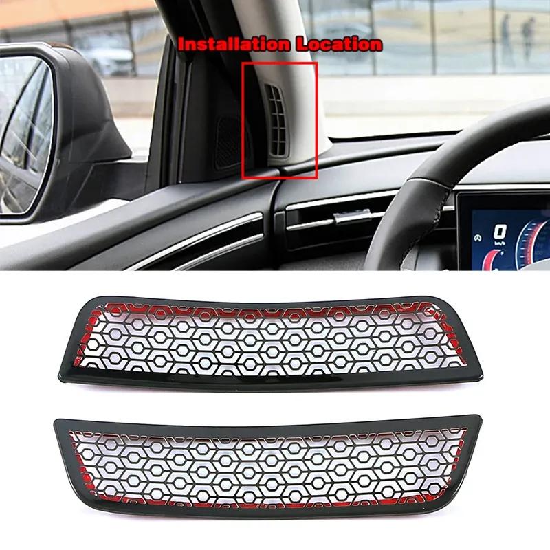 För Hyundai Tucson NX4   Tillbehör Bilinteriör Högtalare Horn Anti-spark Dammskydd Trim Rostfritt Svart Dekor