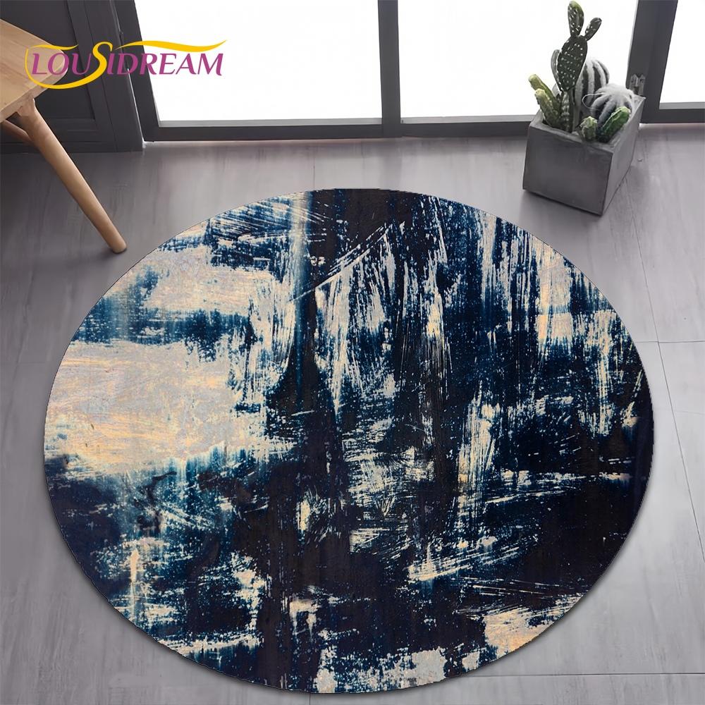 26 Style New Bohemian Abstract Modern Art Geometry Art Round Carpet Rug for Bedroom Living Room Decoration,pet Decor Floor Mat