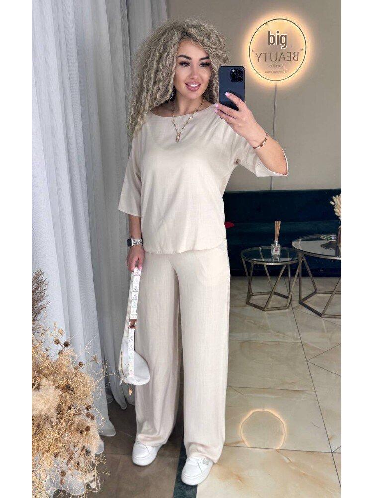 2025 Autumn & Winter Fashion Casual Two-Piece Set with Seven-Sleeve Top