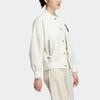 Adidas Originals Trefoil Mc Bomber Embroidered Logo Single-Breasted Pilot Jacket Women Jacket White HS1918
