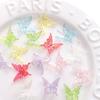 100 Peças Acrílico Transparente Cor AB Contas de Borboleta Soltas Contas Espaçadoras Charms para Artesanato DIY Colar Pulseira Materiais para Fazer Joias