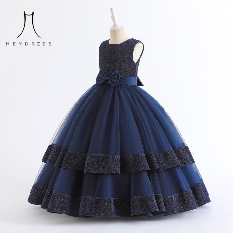 Girls Princess Dress Host Stage Show Piano Performance Clothing Children's Long Dress Elegant Party Dress