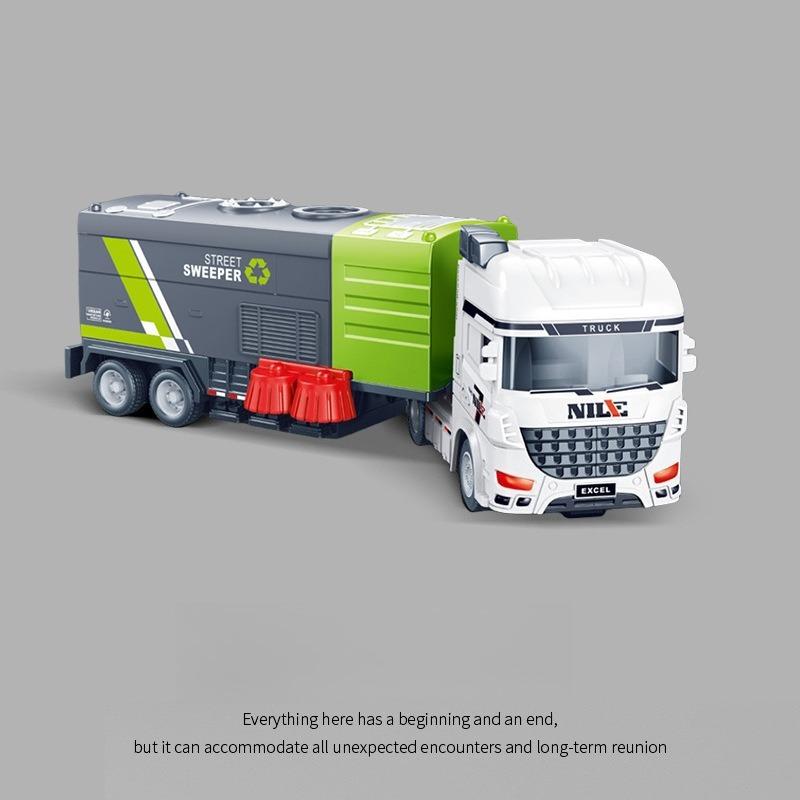 

1 шт. Большой мусоровоз Симуляция Проект Санитарный грузовик Подметальная машина Сортировочный ковш Дети Мальчик Сплав Игрушечная машинка