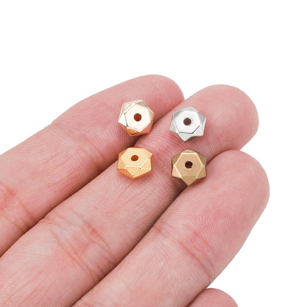 200 Stück Rhodium Bulk CCB Kunststoff Perlenrad Runde lose Distanzperlen für Schmuckherstellung, Armband, Halskette, DIY-Zubehör