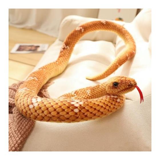 Giant Snake Plush Toy 100cm/160cm/200cm/300cm, Soft & Cuddly, Premium Simulation Animal, Home Decor, Unique Gift, Store Display, Perfect Present