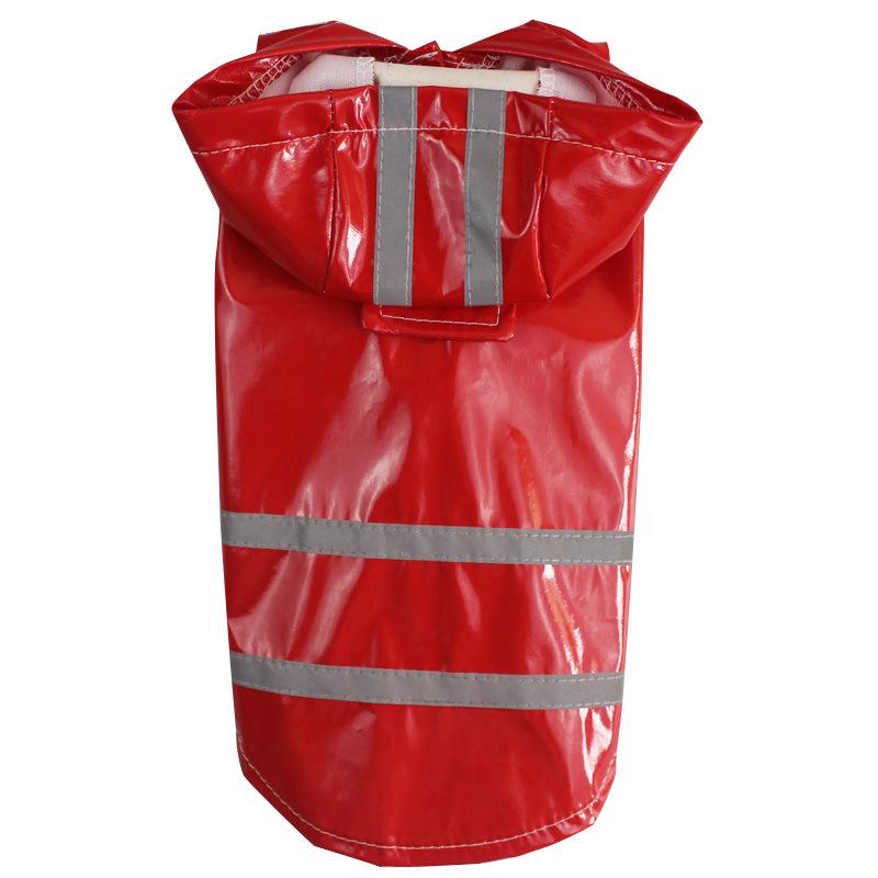 

Светоотражающий дождевик для питомцев из полиуретана с капюшоном для собак, подходит для пород тедди и бишон Medium красный