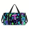 Bolsos de Viaje Grandes de Hongo Gato Brillante de Lujo Impresos en 3D Bolsa Cruzada Forma de Barril Bolsas para Deportes al Aire Libre Bolsa de Gimnasio Yoga