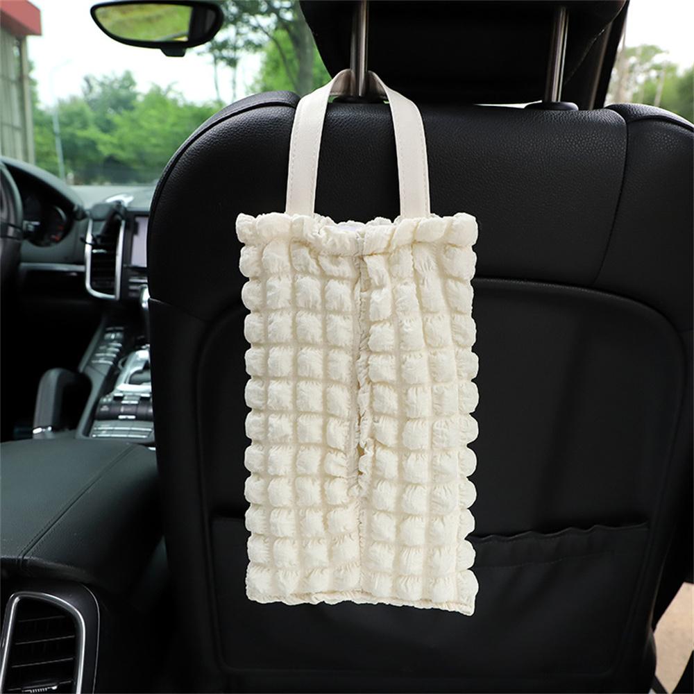Cute Puff Cartoon Bear Bunny Tissue Bag Portable Hanging Tissue Case Box Holder Car Towel Napkin Papers Bag Paper Storage Box