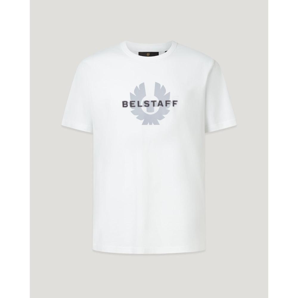 Belstaff Klasické logo Tričko, Britské motocyklové dědictví Unisex Černé Ležérní tričko, Minimalistický Streetwear, Každodenní nošení