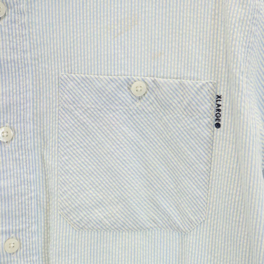 Xlarge Disney Collaboration Made In Japan Back Print Mickey Mouse Short Sleeve Seersucker Shirt Men's Used