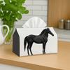 1pc Classic Realistic Elegant Tissue Box Holder - Black Horse Standing, Ideal for Home, Dining Area, Bedroom, Bathroom, Bar, Or Office Decoration, Sty