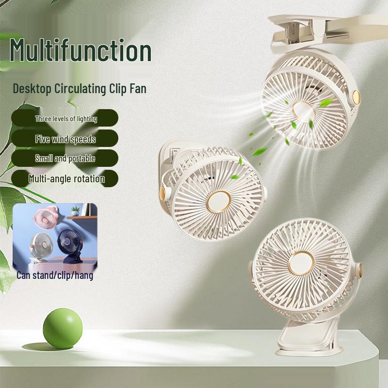 Modern Multi-Functional Clip Fan for Home, Camping, and Dorms - F50