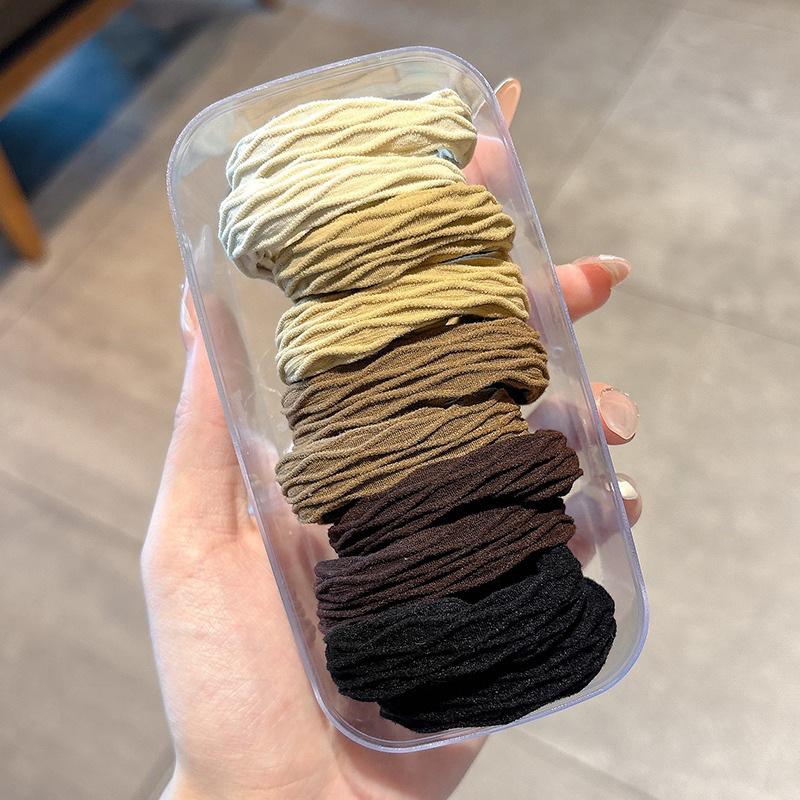 

Colorful Hair Elastics Ties Band Ponytail Holders Rope Scrunchies Hoop Hairband for Woman Men Girls Thin Hairstyle Accessory