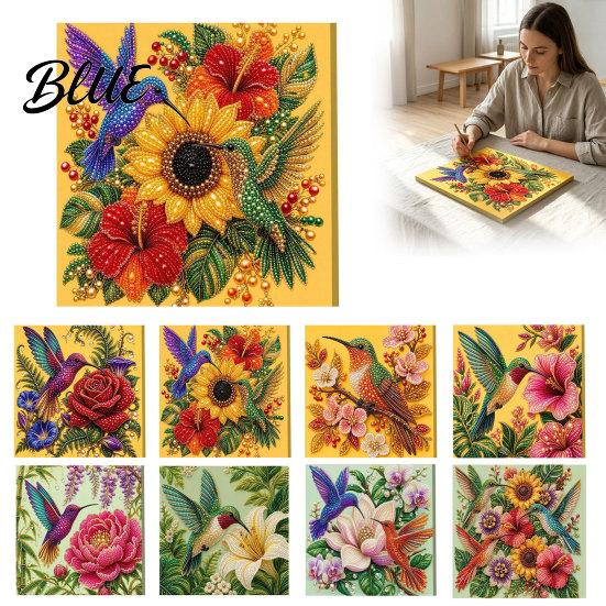 Faux Pearl Painting Craft Set Flower Bird Art Kit Kit Hummingbird DIY Sparkling 3D Wall