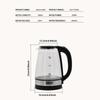 Electric Kettle Stainless 1.8L Steel Double Layer Glass Health Preserving Pot Electric Water Heater with Blue Led Light Kitchen