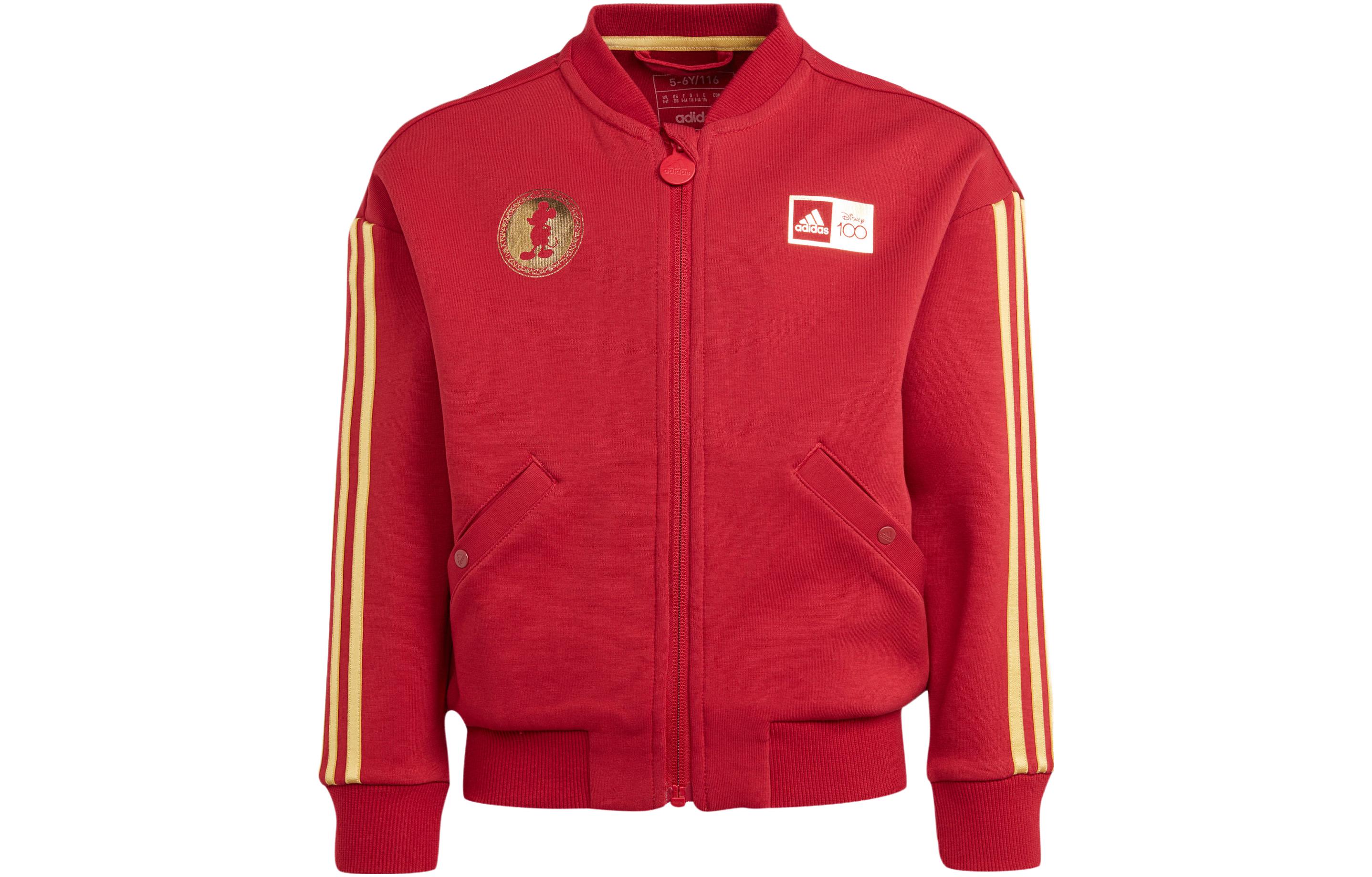 Adidas Jackets & Coats DISNEY 100 TRACK JACKET Chestnut Red/Gold Kids  IN7293 128
