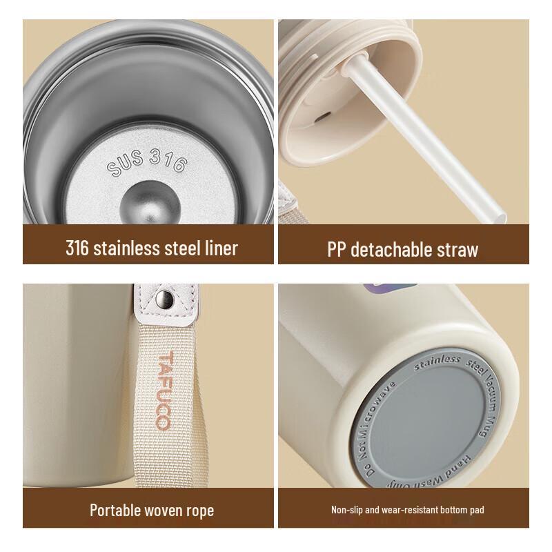 TAFUCO T2457 Dual-Drink Insulated Coffee Mug