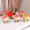 1pc 180ml Tulip Gradient Flower Hand-painted Water Cup Candle Stand Ceramic Mug Indoor Jewelry Box