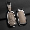 Interior Mouldings 2/3button Car Alloy Leather Key Case Cover For Kia K2 K5 Rio 3 Picanto Ceed Cerato Sportage For Hyundai i20 i