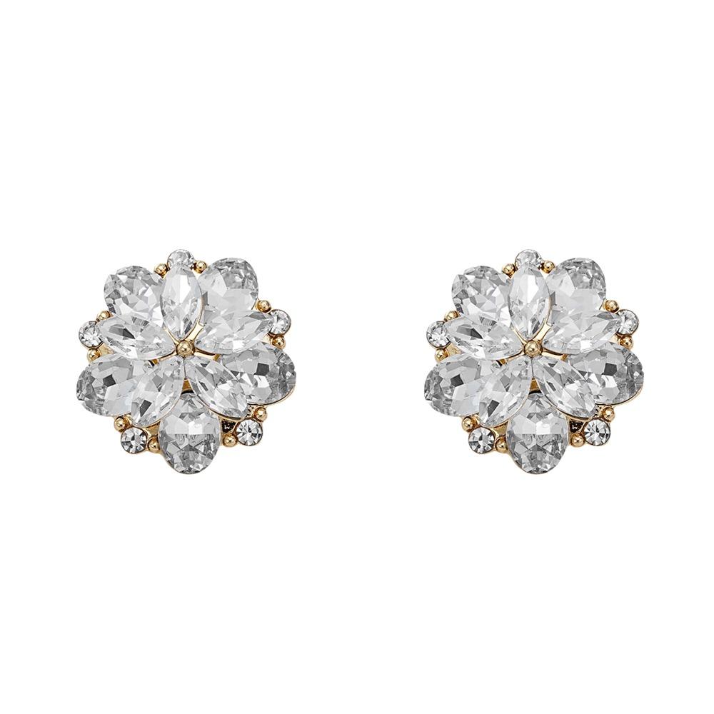 2pcs Diamond Embedded Decorative Buttons Metal Alloy Diamond Layered Buttons  Fur Coat Handmade DIY