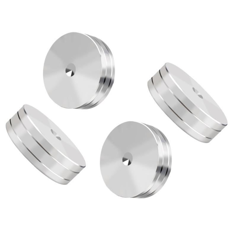 Stainless Steel Speaker Isolation Pads Auditory Shock-Absorbing Feet Enhances Vibration Reduction 49x15mm 4PCS