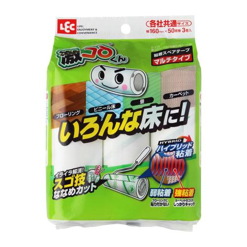 LEC Gekikoro Hybrid Adhesive 50-Wrap Carpet Cleaner (3 Spares)
