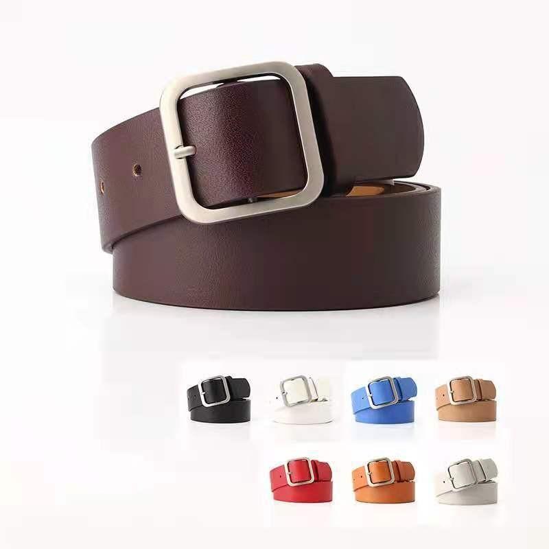 Square Retro Stylish Buckle Pu Leather Womens Belt In Multiple Fashionable Colors