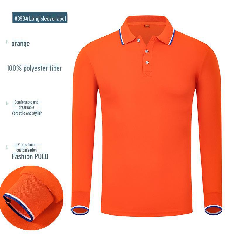 Polo Shirt with Custom Logo, Long-Sleeve, Autumn/Winter, Cultural Ad Shirt