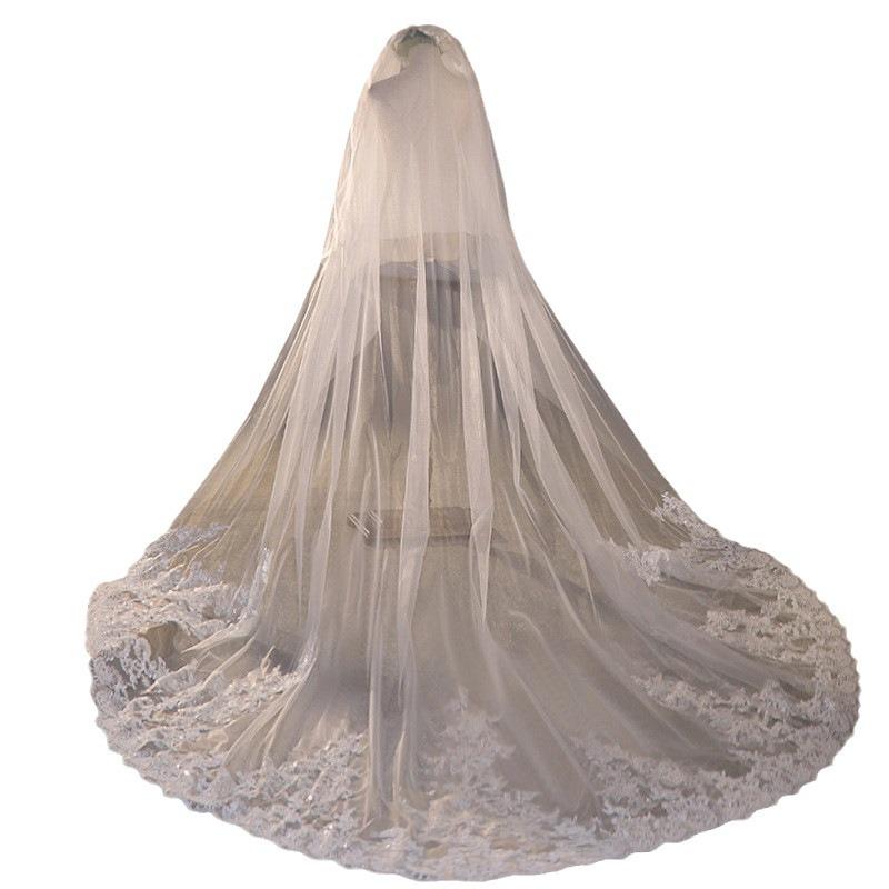 Cathedral Long Train Double Layer Bridal Veil